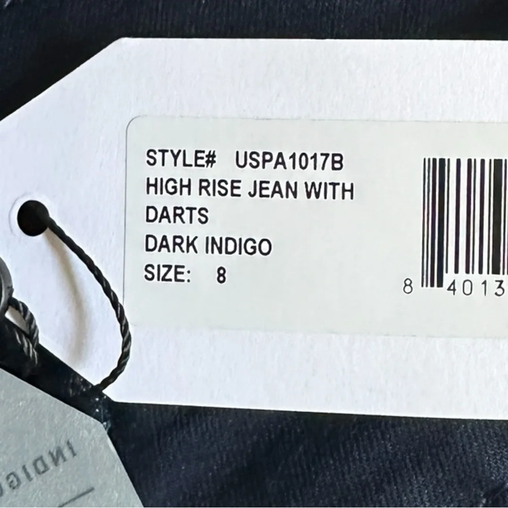 Universal Standard Dolly High Rise Straight Leg Jeans Button Fly Indigo 8 NWT